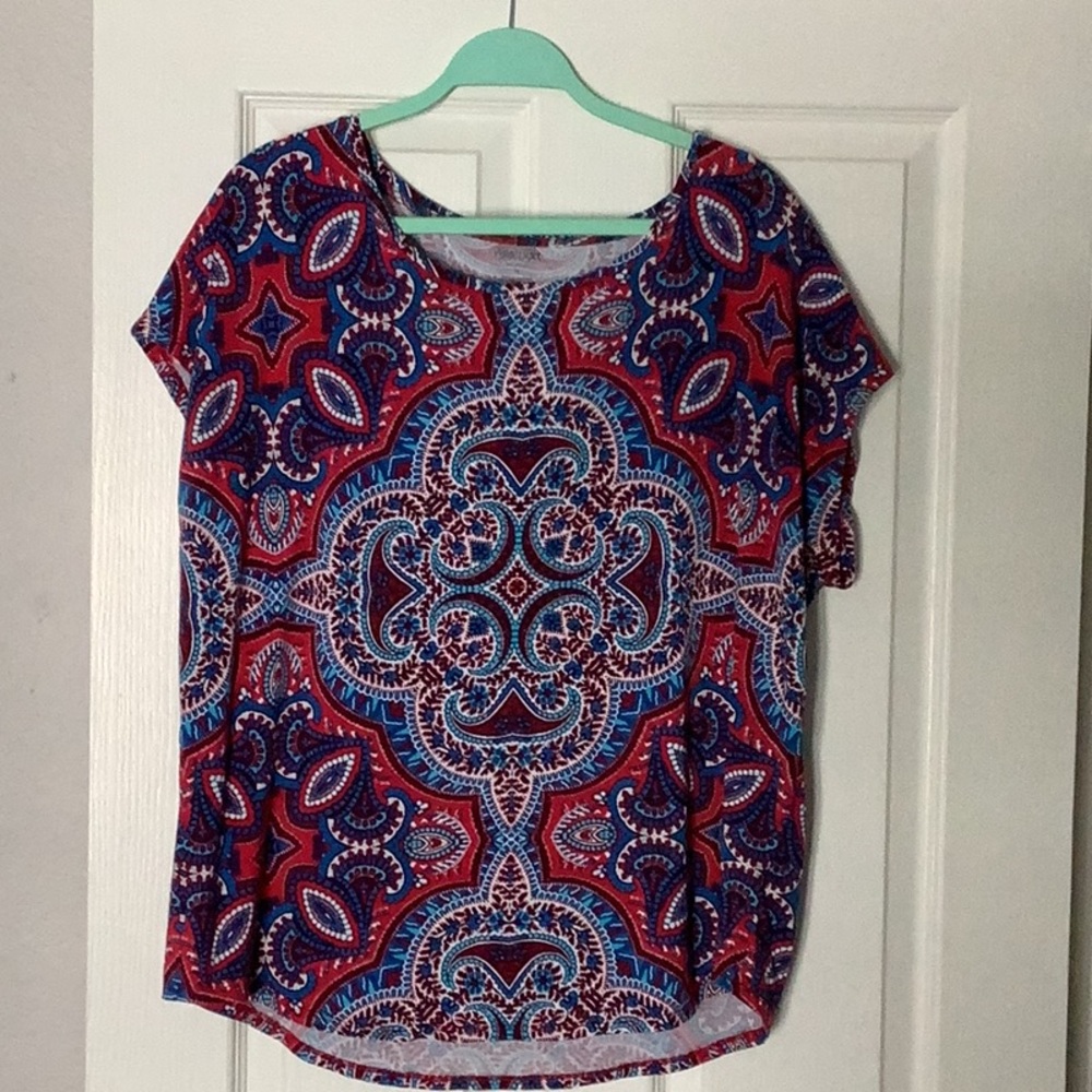 Colorful Patterned Westport Woman Top 1X